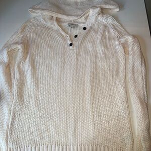 Banana Republic Off-White Hooded Sweater